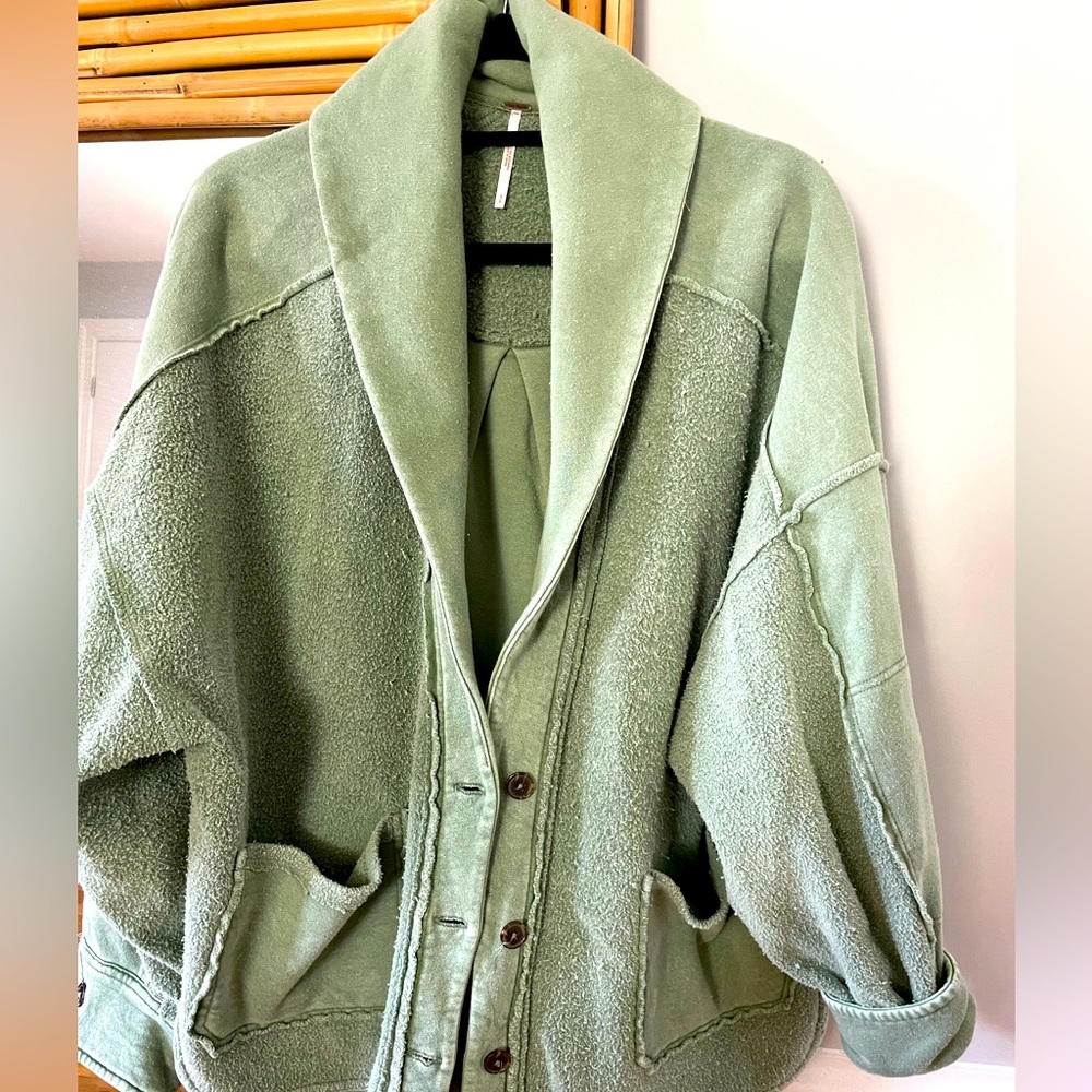 Free People green shacket